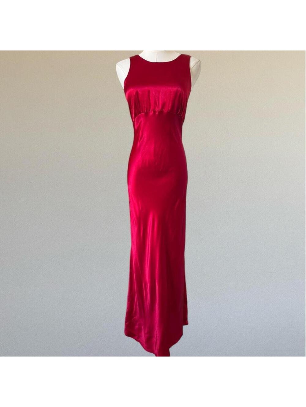 1990s Roberta red formal dress Sz. S/M